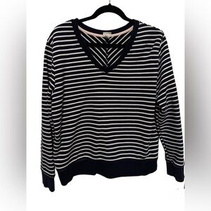 a new day Navy and White V-Neck Sweatshirt